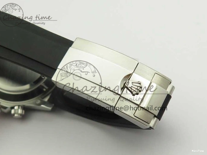 MiroTime 0119 Daytona 116519 Noob 1:1 Best Edition 904L SS Case Blue Dial on Black Rubber Strap SA4130 (Free Extra Strap) Compact 3290